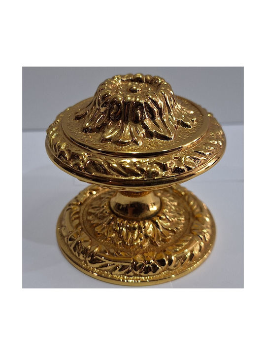 Spanischer Messing-Knopf Für Vordertür Coba 4876-oro2 Gold 24k Maße 70×70×65 Mm