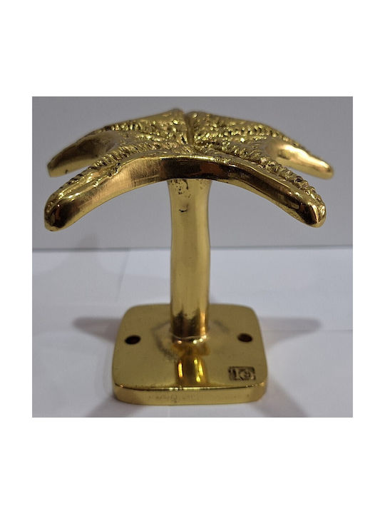 Handgefertigter Kupfer Spanischer Türknopf Coba 4885-Gold Hochglanz Maße 90 × 90 × 75 Mm