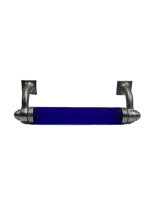 Italian Bronze Front Door Handle Steel Nova 4244-217-10c1 Mourano Crystal Length 21.7cm