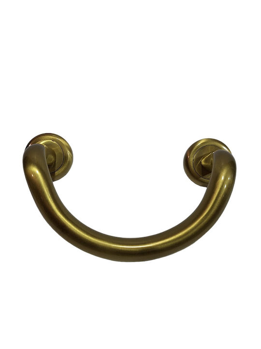 Mânere Ușă Nestori 0625-20a1 Auriu Mat-satin Dimensiune 17,0cm