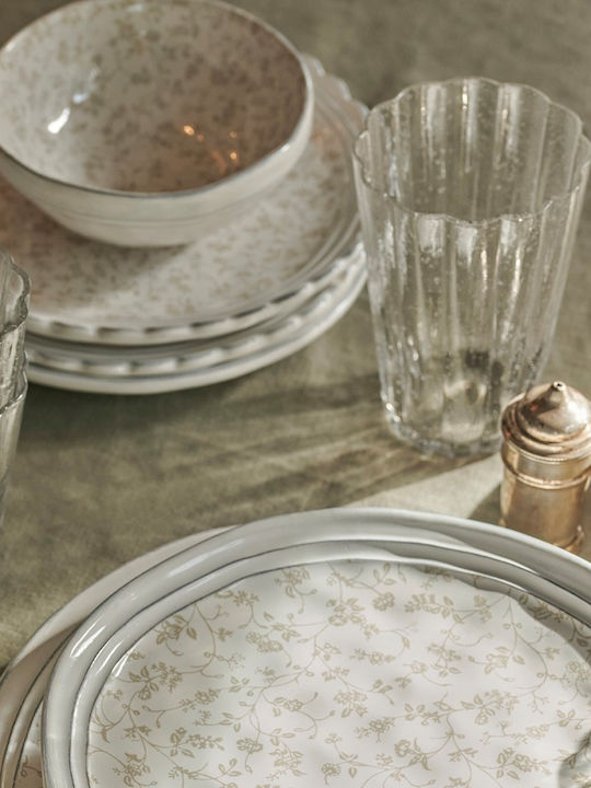Laura Ashley Artisan Πιάτο Ρηχό από Πορσελάνη Λευκό με Διάμετρο 26cm