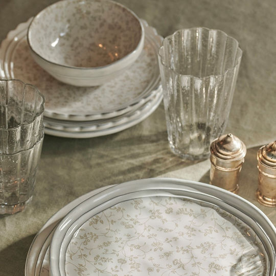 Laura Ashley Artisan Πιάτο Ρηχό από Πορσελάνη Λευκό με Διάμετρο 26cm