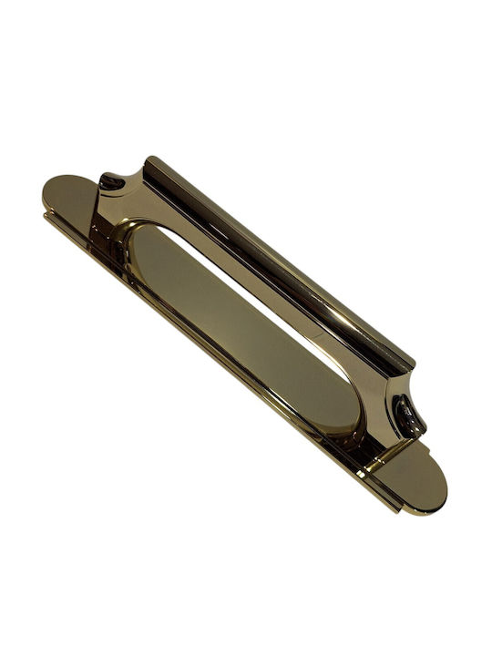 Italian Bronze Handmade Front Door Handle Acm 11272-178-24k Gold-Polished Dimension 17.8cm