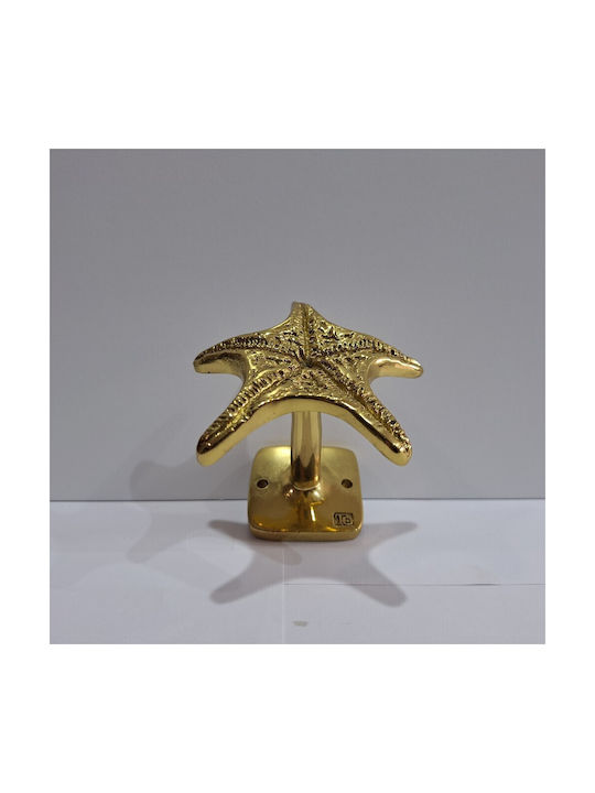 Handgefertigter Kupfer Spanischer Türknopf Coba 4885-Gold Hochglanz Maße 90 × 90 × 75 Mm