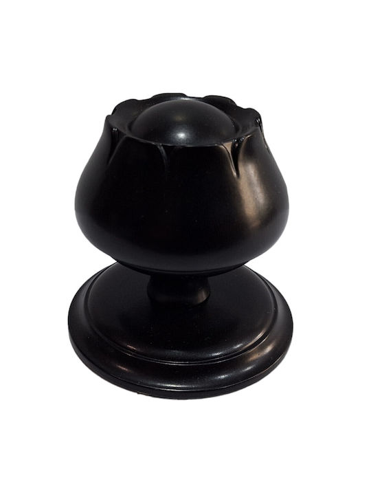 Spanish Brass Front Door Knob Mein 9274-may Black Matte Dimensions 83×83×80 Mm