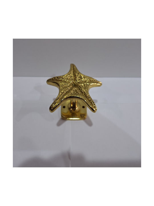 Handgefertigter Kupfer Spanischer Türknopf Coba 4885-Gold Hochglanz Maße 90 × 90 × 75 Mm