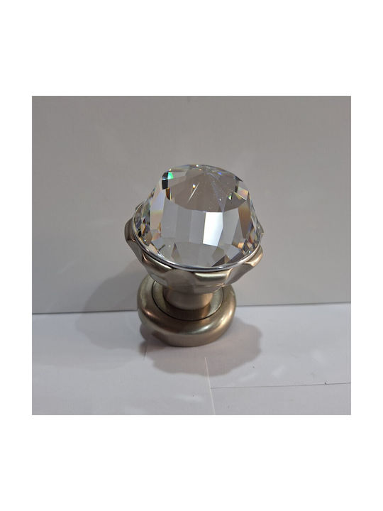 Spanish Brass Knob Mestre 4882-swa1 Swarovski Crystal