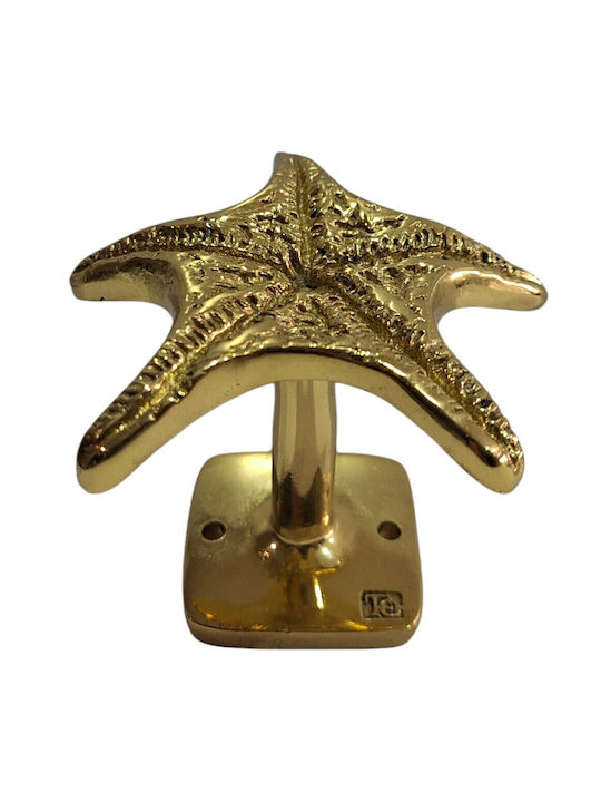 Handgefertigter Kupfer Spanischer Türknopf Coba 4885-Gold Hochglanz Maße 90 × 90 × 75 Mm