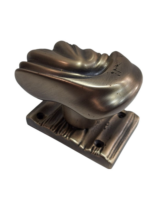 Italian Brass Front Door Knob Salice Paolo 4883-arg Antiqued Silver