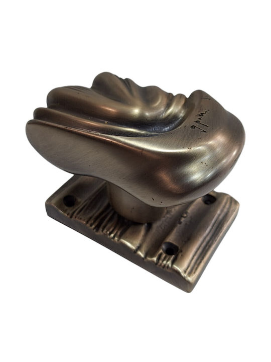 Italian Brass Front Door Knob Salice Paolo 4883-arg Antiqued Silver