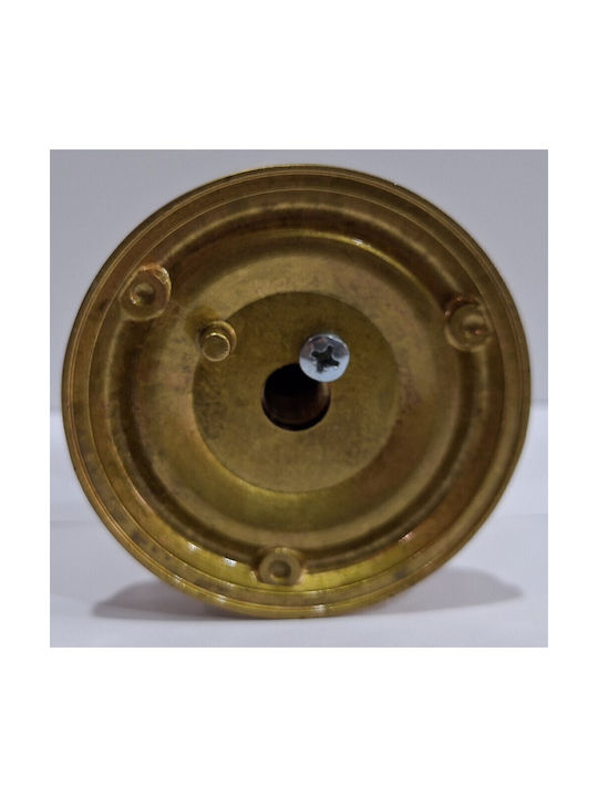 Spanish Brass Front Door Knob Coba 4874-000-20α1 Matte Gold Dimensions 70×70×61 Mm