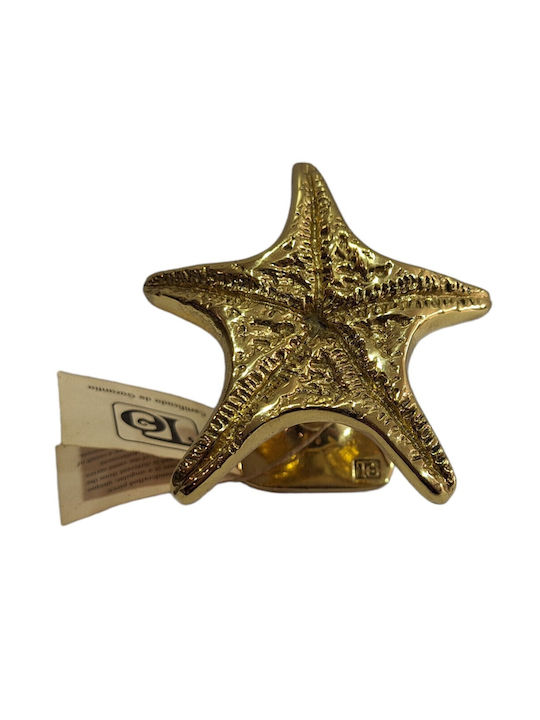 Handgefertigter Kupfer Spanischer Türknopf Coba 4885-Gold Hochglanz Maße 90 × 90 × 75 Mm