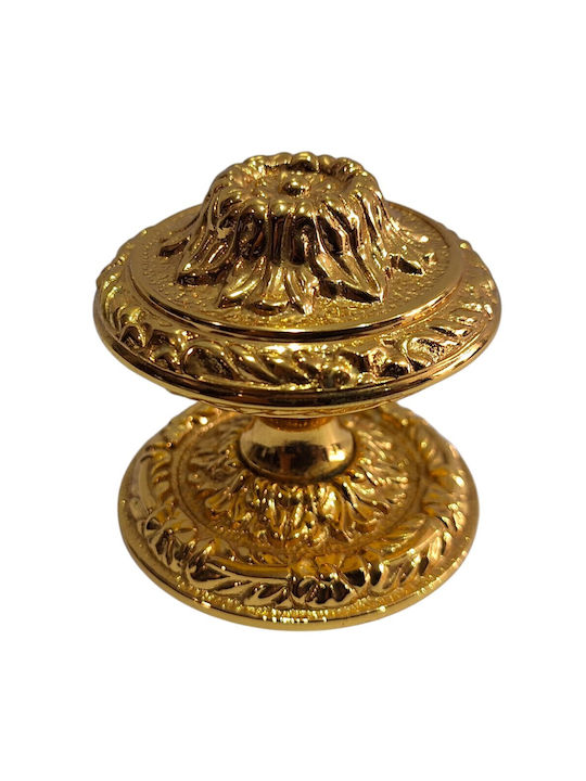 Spanischer Messing-Knopf Für Vordertür Coba 4876-oro2 Gold 24k Maße 70×70×65 Mm