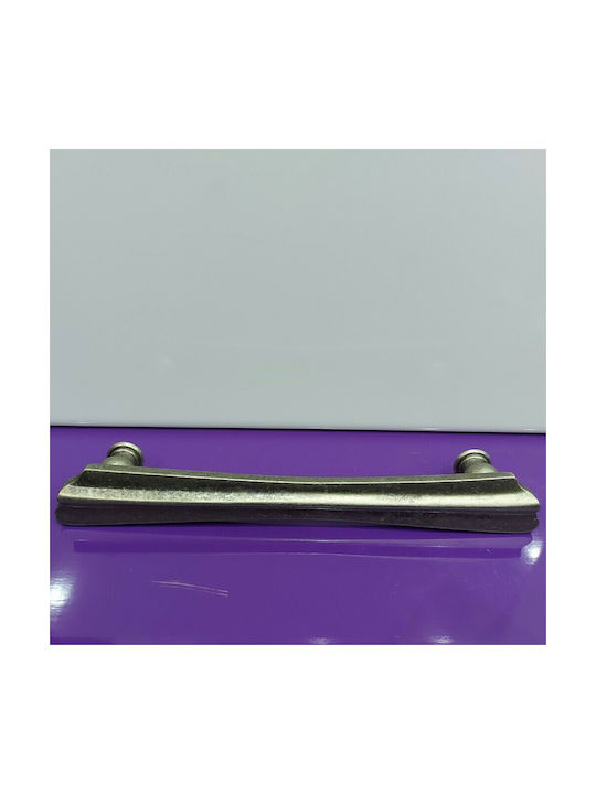 Spanish Brass Front Door Handle Mestre 9271-200-arg1 Aged Silver Size 20.0cm