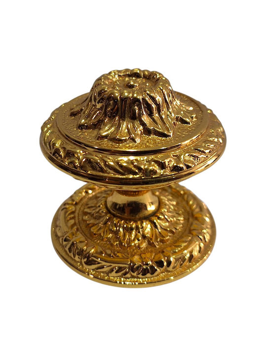Spanischer Messing-Knopf Für Vordertür Coba 4876-oro2 Gold 24k Maße 70×70×65 Mm