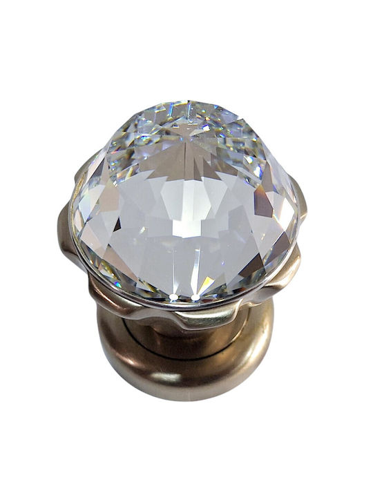 Spanish Brass Knob Mestre 4882-swa1 Swarovski Crystal