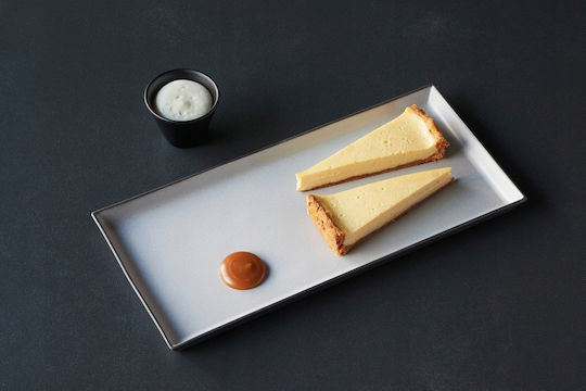 Revol Equinoxe Serving Plate Shallow Rectangular Porcelain Gray 32.5x15cm