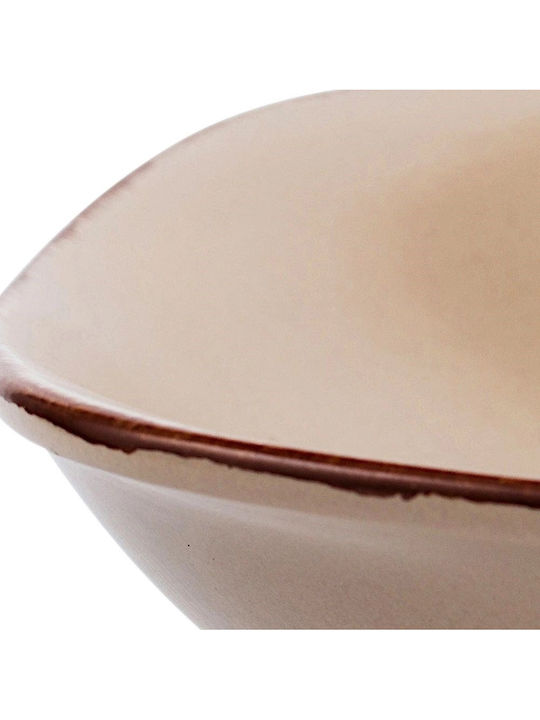 Nava Brown Sugar Plate Soup Square Ceramic Brown 22.5x22.5cm