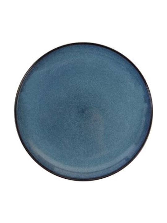 Cryspo Trio Plate Desert Ceramic Blue with Diameter 21cm