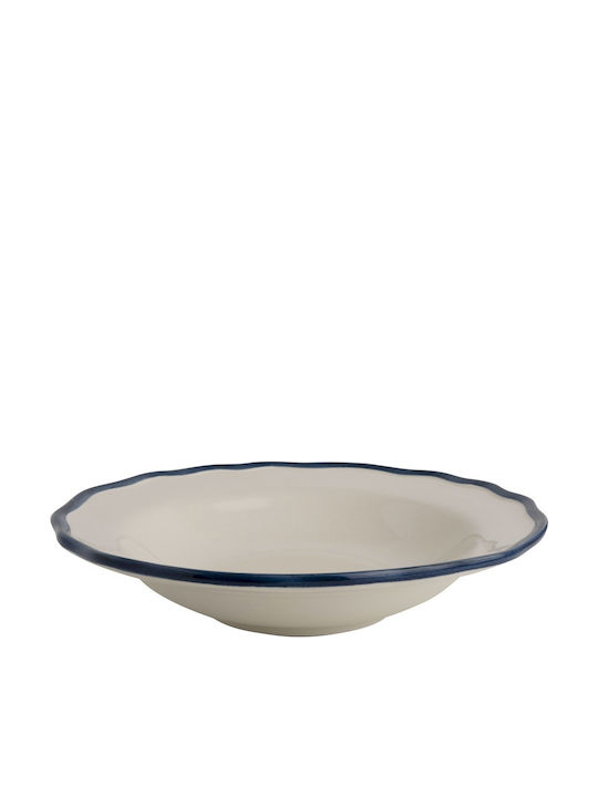 Laura Ashley Teller Suppe Keramik Weiß mit Durchmesser 22.5cm