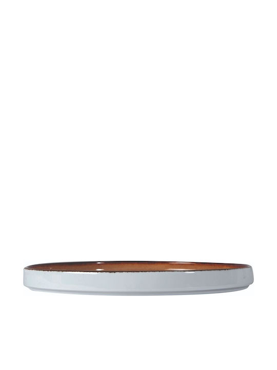 GTSA Plate Shallow made of Porcelain Brown with Diameter 21cm