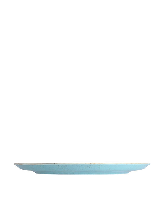Porland Plate Shallow made of Porcelain Blue with Diameter 28cm