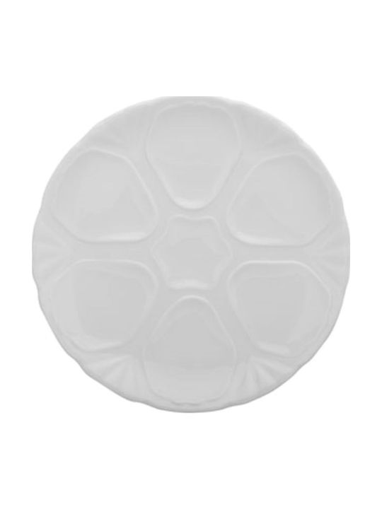 Güral Porselen Delta Plate Shallow made of Porcelain White with Diameter 28cm
