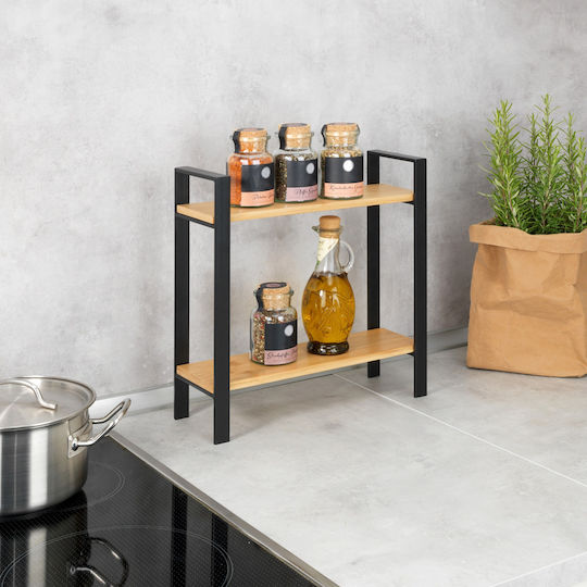 Wenko Επιτραπέζια Βάση Lou Ξύλινη 32x11x32εκ. Μαύρη