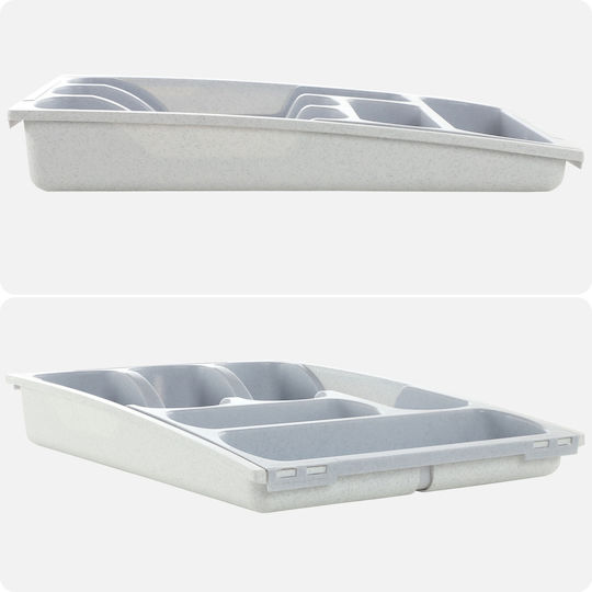 Curver Drawer Cutlery Tray LUN119 Opening Plastic 30x42x6.4cm Grey