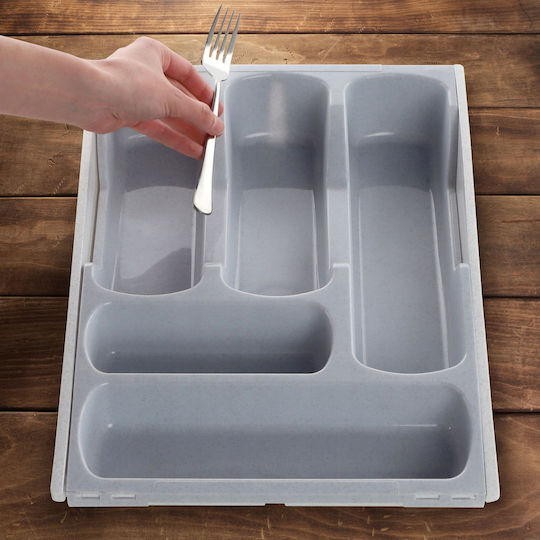 Curver Drawer Cutlery Tray LUN119 Opening Plastic 30x42x6.4cm Grey