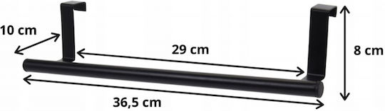 Suport de bucătărie Inox 36.5x10x8 cm Negru