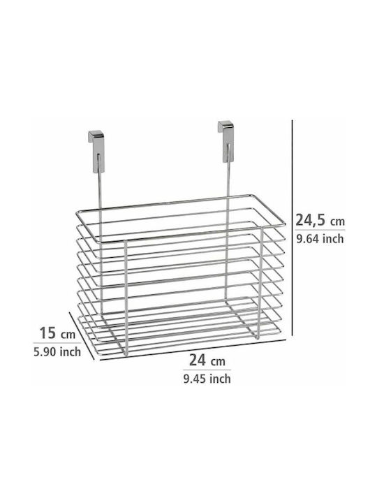 Wenko Κρεμαστό Ράφι Μεταλλικό 24x15x24.5εκ. Ασημί