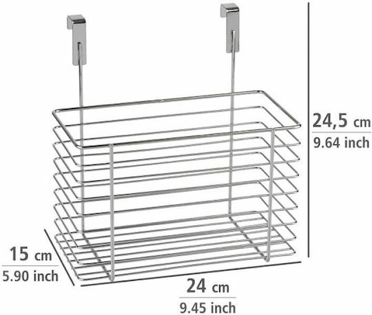 Wenko Κρεμαστό Ράφι Μεταλλικό 24x15x24.5εκ. Ασημί
