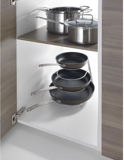 Metaltex Ραφιέρα Ντουλαπιού Canyon Μεταλλική 27x23x23εκ. Ασημί