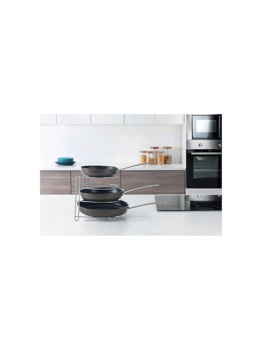 Metaltex Canyon Kitchen Organizer Racks Metallic in Silver Colour 23x27x23cm
