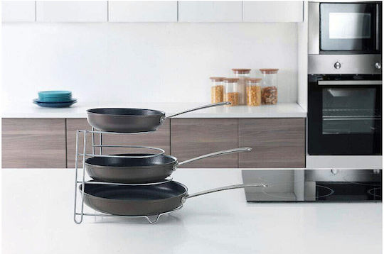 Metaltex Ραφιέρα Ντουλαπιού Canyon Μεταλλική 27x23x23εκ. Ασημί