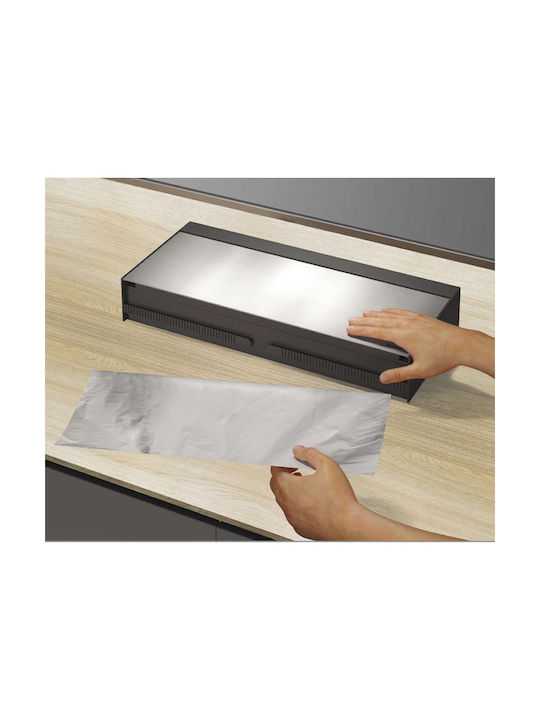 Metaltex Tango Wall Mounted Metallic Silver Paper Towel Holder 37.5x24.4x7cm 254412