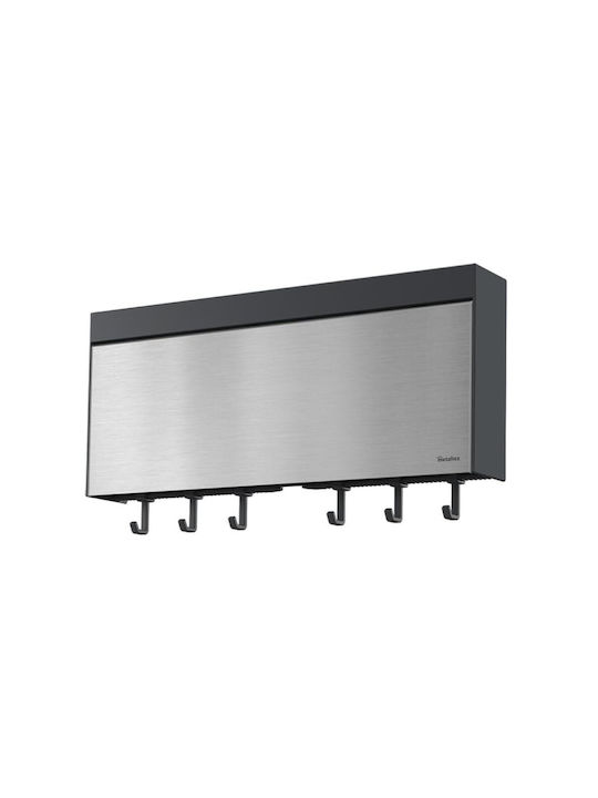 Metaltex Tango Wall Mounted Metallic Silver Paper Towel Holder 37.5x24.4x7cm 254412