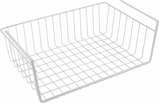 Metaltex Κρεμαστό Ράφι Babatex Μεταλλικό 40x26x14εκ. Λευκό