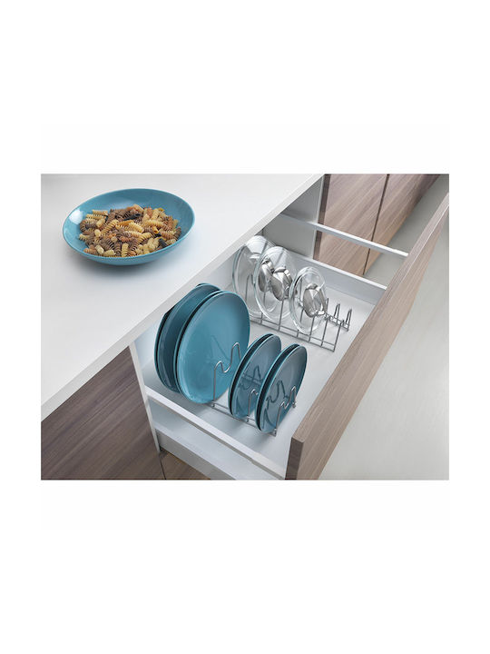 Metaltex Lido Kitchen Organizer Racks Metallic in Silver Colour 16x28x14cm