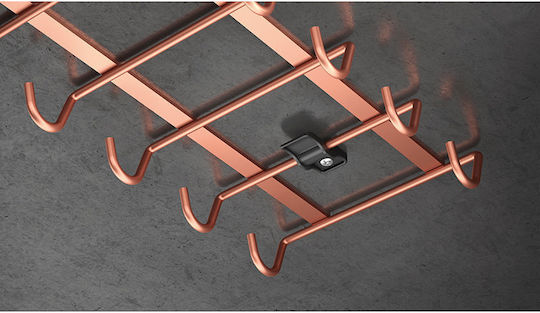 Metaltex Βάση για Κούπες My Mug Μεταλλική 28x6x6εκ. Ροζ Χρυσό