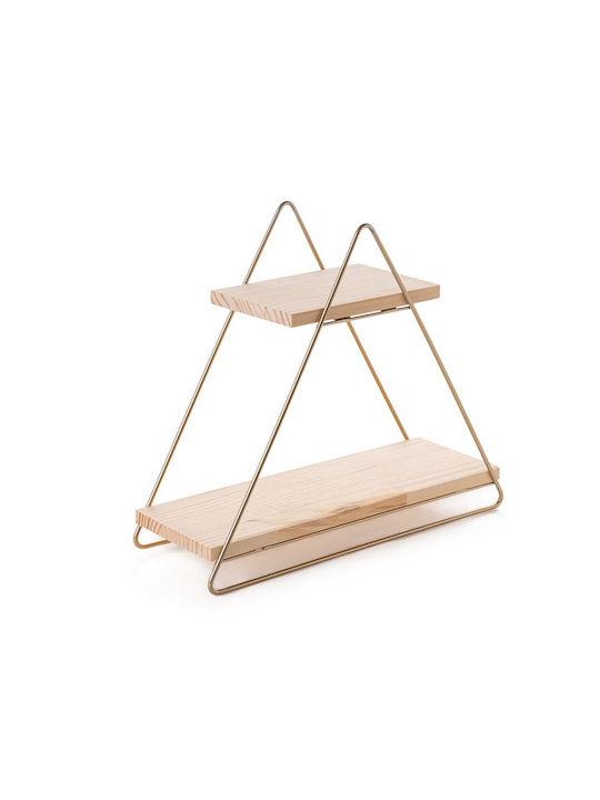 Hanah Home Επιτοίχιο Ράφι Μεταλλικό 38x16x42εκ. Κίτρινο