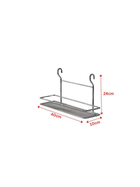 Tekno-Tel Pendant Metal Shelf 40x24cm Brown