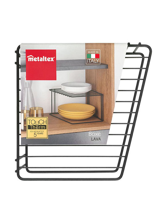 Metaltex Επιτραπέζια Βάση Μεταλλική 25x25x15εκ. Μαύρη