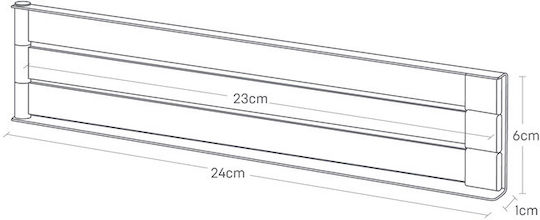 Yamazaki Metallic Kitchen Hanger 24x1x6cm Black