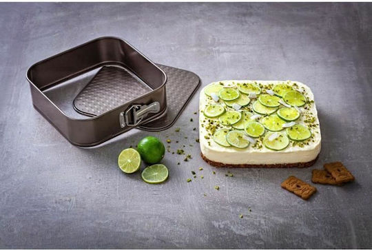 Pyrex Asimetria Backform Torte Aluminium mit abnehmbarem Boden 24x24cm 1cm