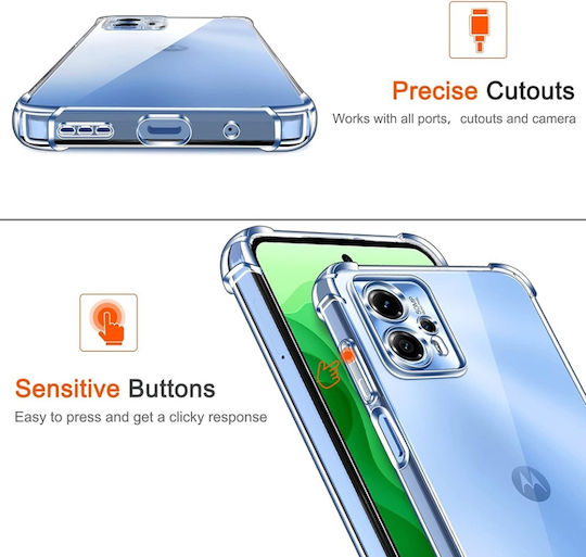 Umschlag Rückseite Silikon Transparent (Moto G35)