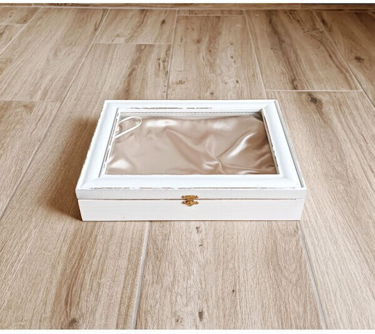 Wooden Stefana Box 33x26.5x6.5cm Antique Champagne 239-545-48