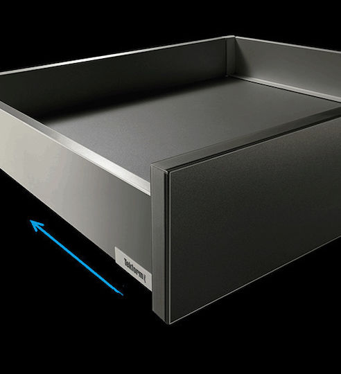 Schublade mit Bremsen Slimline Titus 200x500mm Anthrazit 211-6558h50185