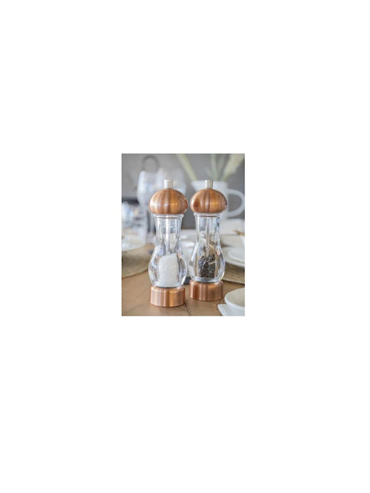 Kitchen Craft MC Copper Χειροκίνητος Μύλος Αλατιού Πλαστικός σε Χάλκινο Χρώμα 19cm